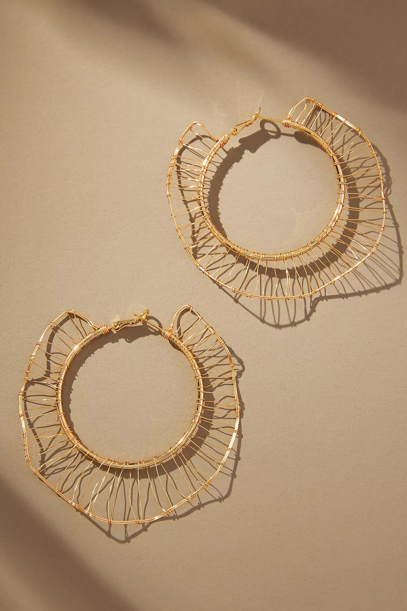 Wire Floral Hoop Earrings | Anthropologie (US)