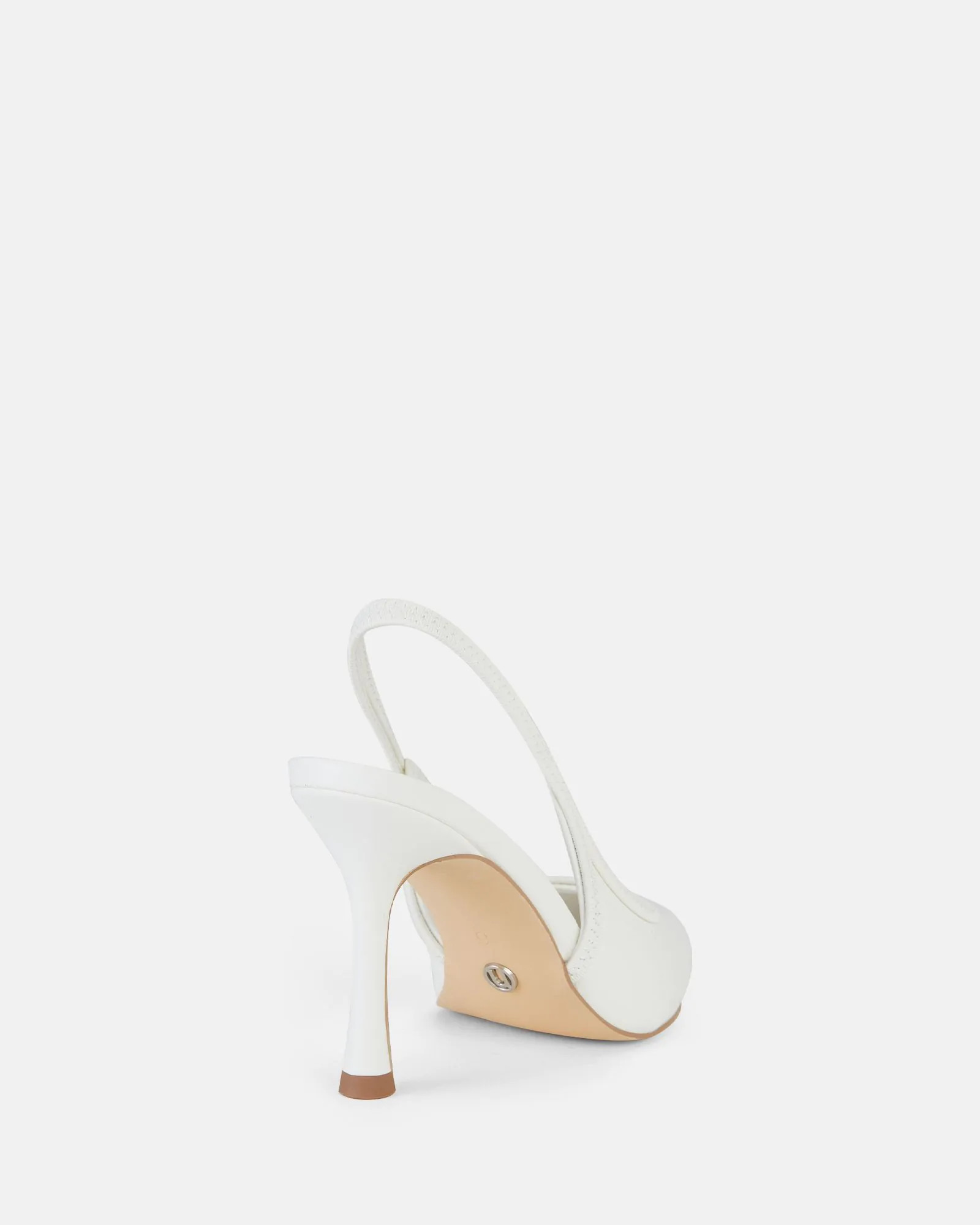 IANTHE WHITE Closed Toe Heels | Novo Shoes