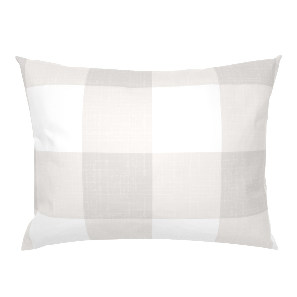 Large Scale Stone Chambray Textured Gingham (Large) Pillow Sham | Spoonflower | Spoonflower