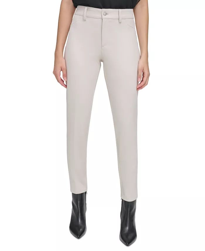 Women's Slim-Leg Button-Fly Pants | Macy's