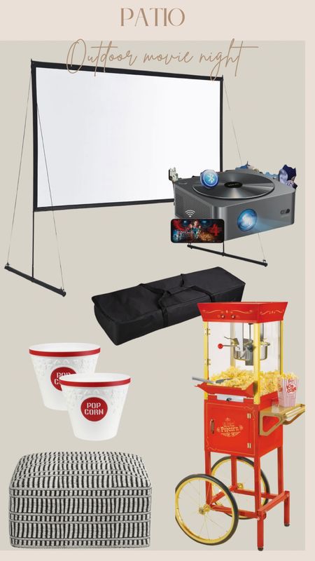 Patio furniture. Outdoor movie night. Home decor. Way day sale. Wayfair sale. Affordable home. Movie projector screen. Popcorn maker. Popcorn buckets. Home movie  

#LTKfindsunder100 #LTKhome