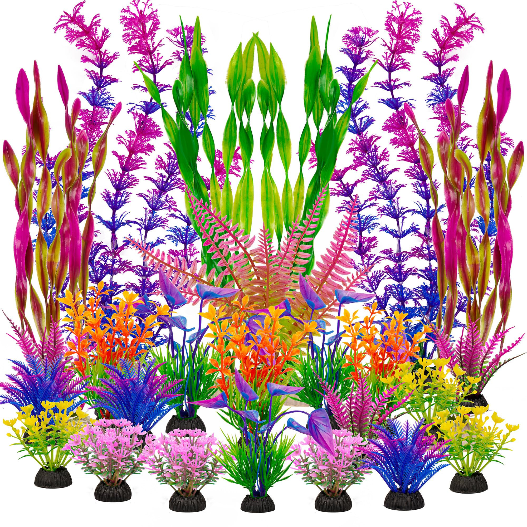 Ameliade Fish Tank Artificial Plastic Plants Decorations Large Aquarium Decor Betta Goldfish Tank... | Amazon (US)