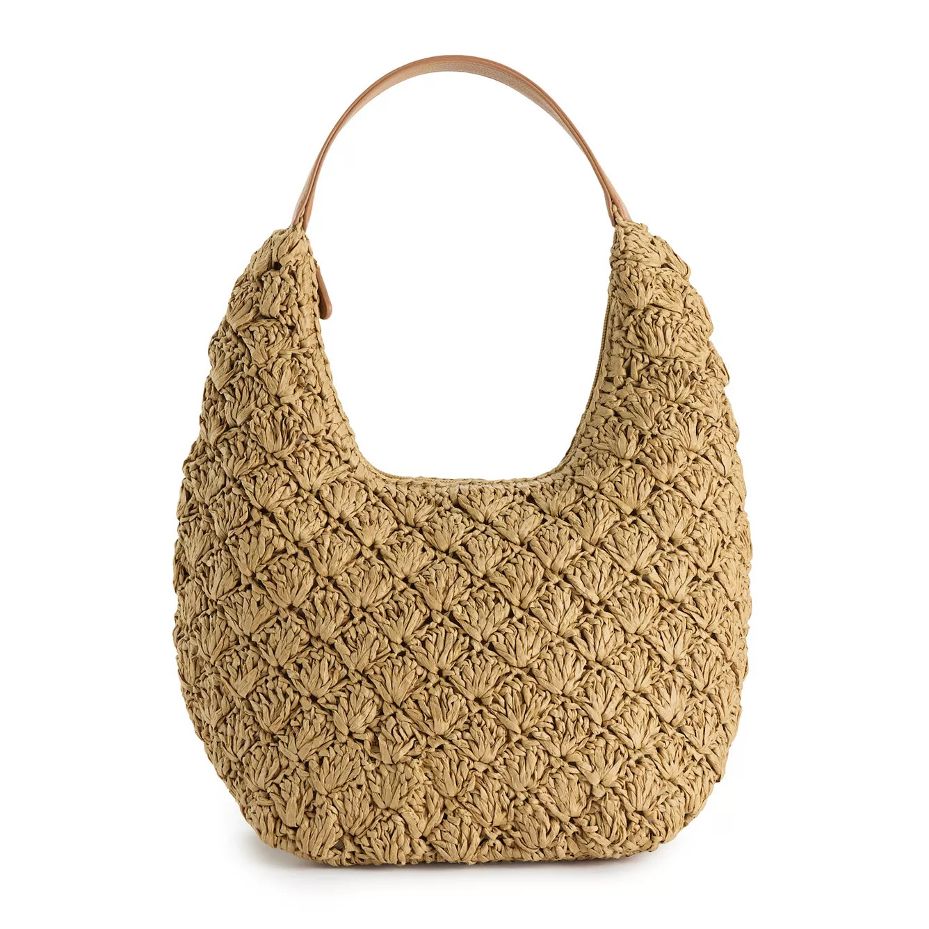 LC Lauren Conrad Olive Scallop Crochet Shoulder Bag | Kohl's