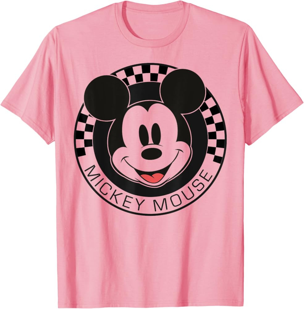 Disney Mickey And Friends Mickey Mouse Checkerboard Circle Short Sleeve T-Shirt For unisex-child,... | Amazon (US)