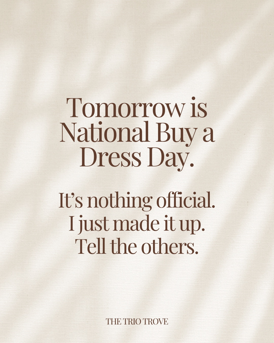 It can be a thing if we want it to!🤎

All of our favorite dresses are always linked on our LTK! 

#LTKStyleTip #LTKFindsUnder100 #LTKPetite