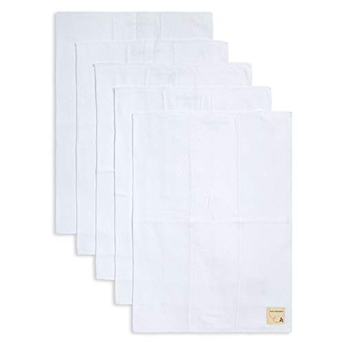 Burts Bees Baby Infant Burp Cloths, 100% Organic Cotton Extra Absorbent Soft Fabric Drool Cloths, 5-Pack Newborn Must-Have Essential Large Burping Cloths, One Size 17 x 11.75 Inches | Amazon (US)