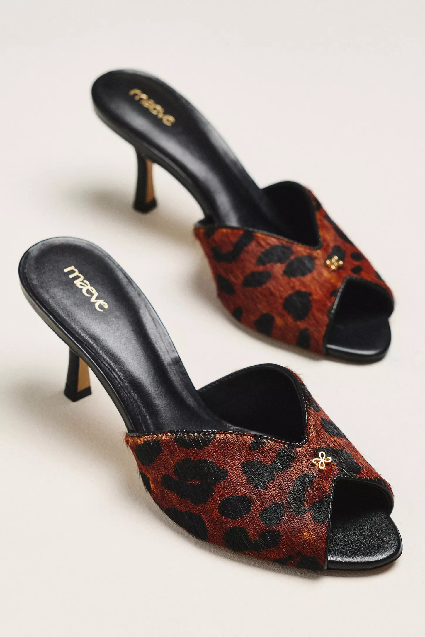 Maeve Peep-Toe Kitten Heels | Anthropologie (US)