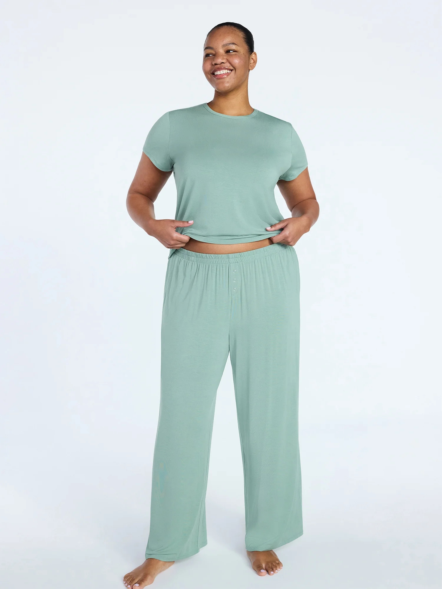 Joyspun Women’s Sleepwear Modal Pajama Long Pants, 30'' Inseam, Sizes S-3X | Walmart (US)