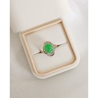 Vintage Jade Diamond Ring | Etsy (US)