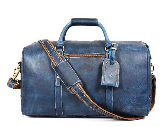 Leather Travel Duffle Bag  Gym Sports Bag Airplane Luggage | Etsy | Etsy (US)