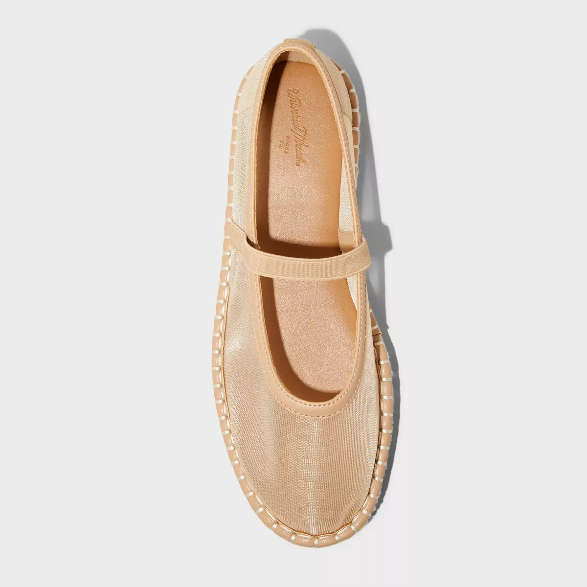 Women's Celia Mesh Mary Jane Espadrille Flat with Memory Foam Insole - Universal Thread™ Tan | Target