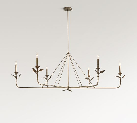 Botanical Forged Iron Chandelier (65") | Pottery Barn (US)