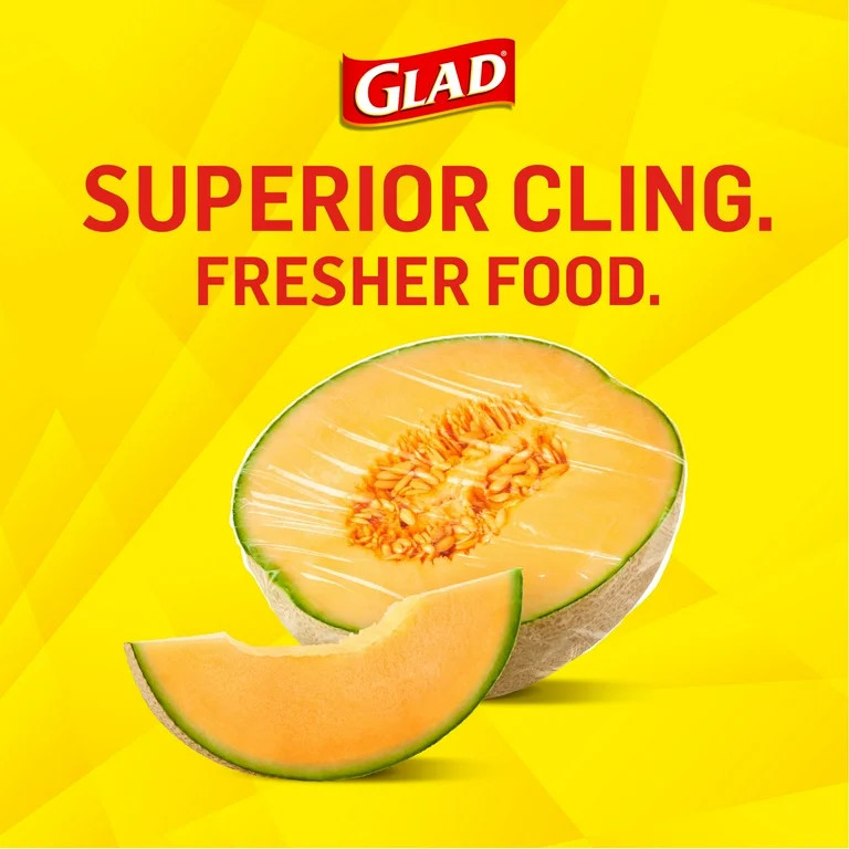 Glad Cling N Seal Plastic Food Wrap, 200 sq ft Roll | Walmart (US)