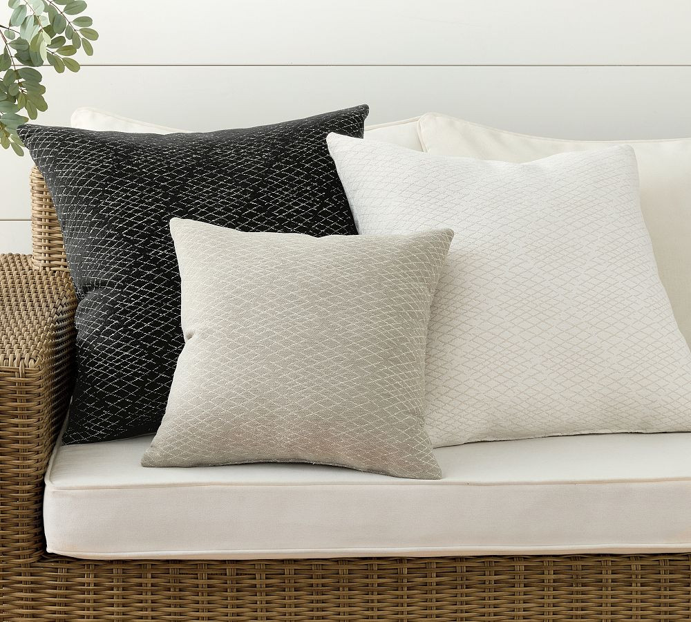 Margot Diamond Outdoor Performance Pillow | Pottery Barn (US)