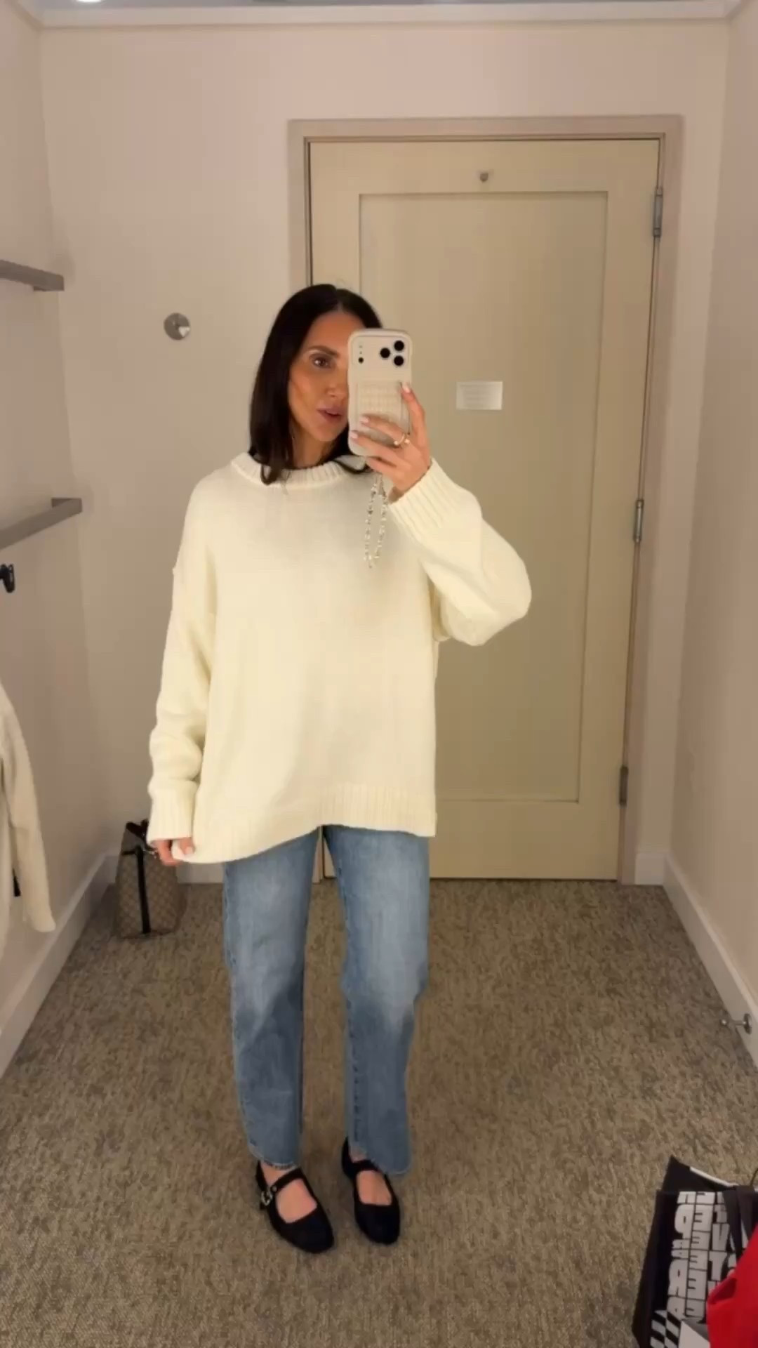 Open Edit oversized sweater, everyday winter outfit, winter casual style, cream sweater tunic, annabrstyle.

#LTKOver40