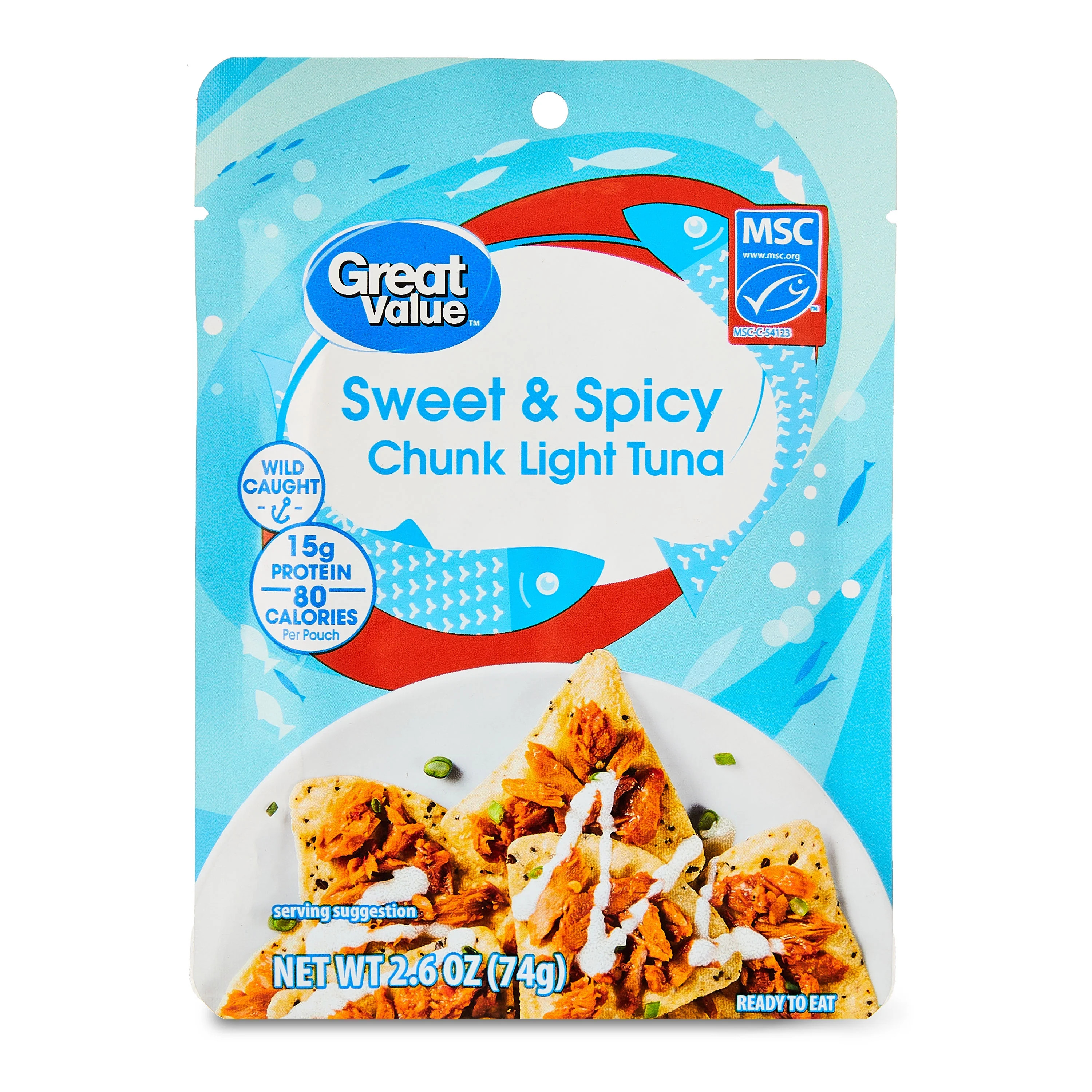 Great Value Premium Sweet & Spicy Chunk Light Tuna, 2.6 oz Pouch | Walmart (US)