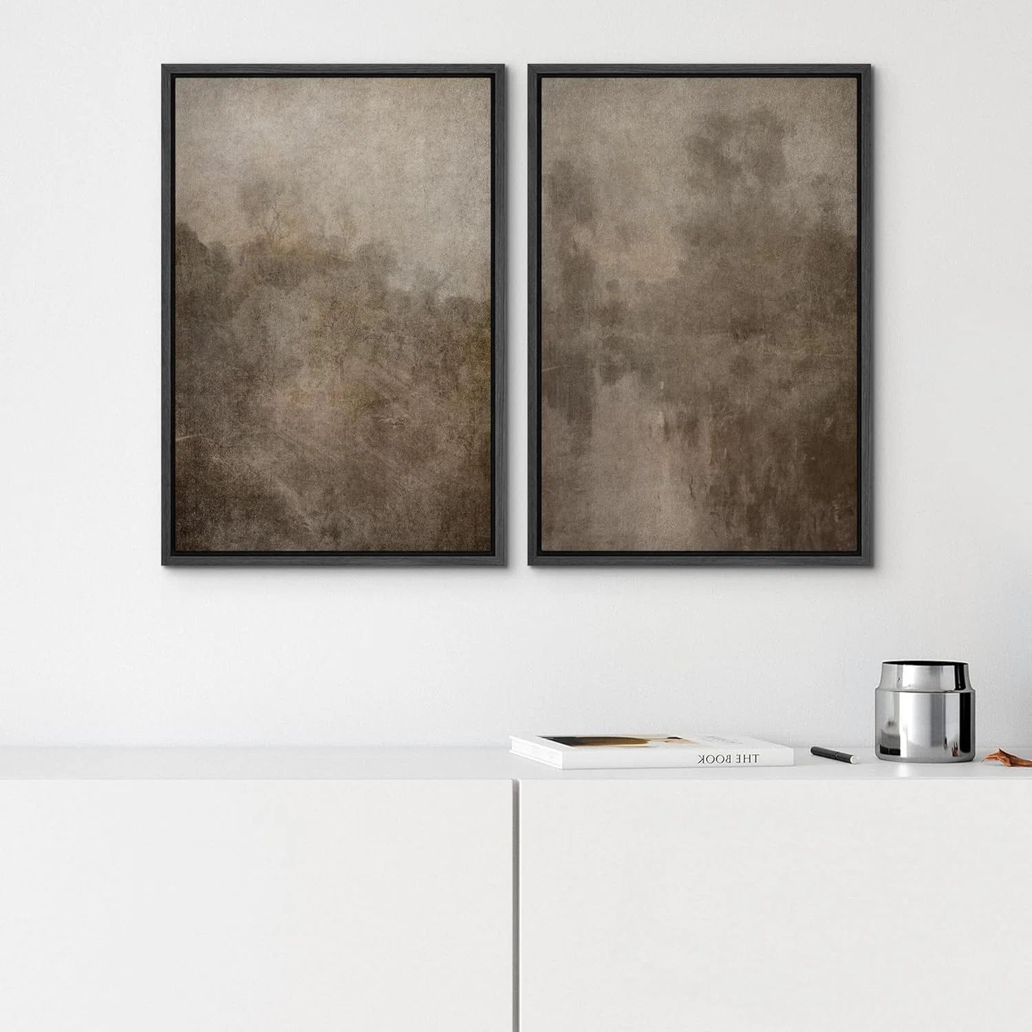 " Dark Black Color Field Landscapes " 2 - Pieces on Canvas | Wayfair North America