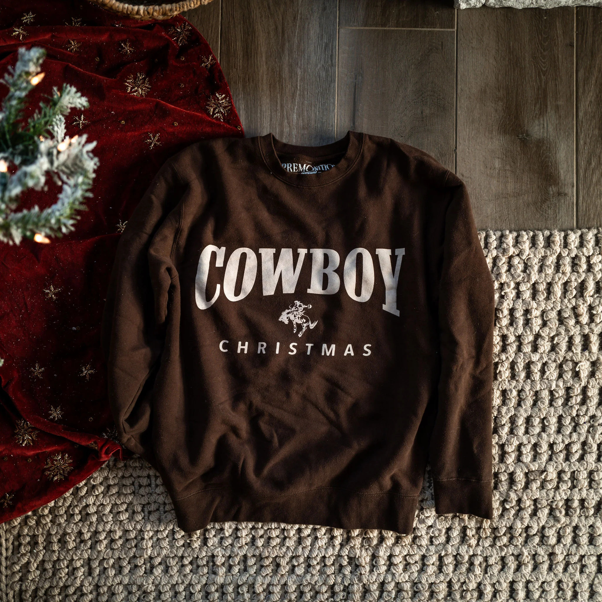 Brown Cowboy Christmas Crewneck | Premonition Goods