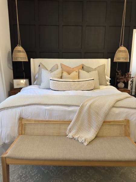 If you want to add some uniqueness to your room, maybe consider adding some hanging pendant lights! Add warmth with layers of blankets and bench at bottom of the bed. I’ve also linked our bedding as it’s very popular with our guests!

#LTKFind 

#LTKhome #LTKsalealert