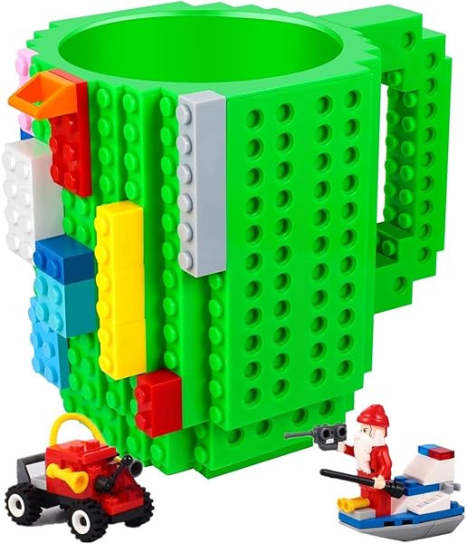 BOMENNE Build-on Brick Mug,Creative DIY Block Buddy Cup With 3 Packs Of Blocks Randomly,Novelty F... | Amazon (US)