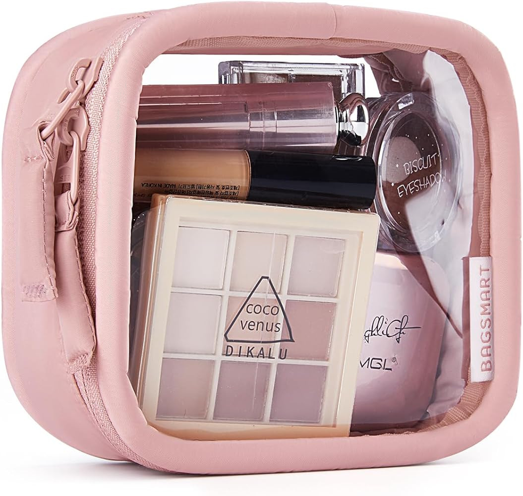 BAGSMART Mini Clear Makeup Bag for Women Portable Travel Toiletry Bag, Cute Small Water-Resistant... | Amazon (US)