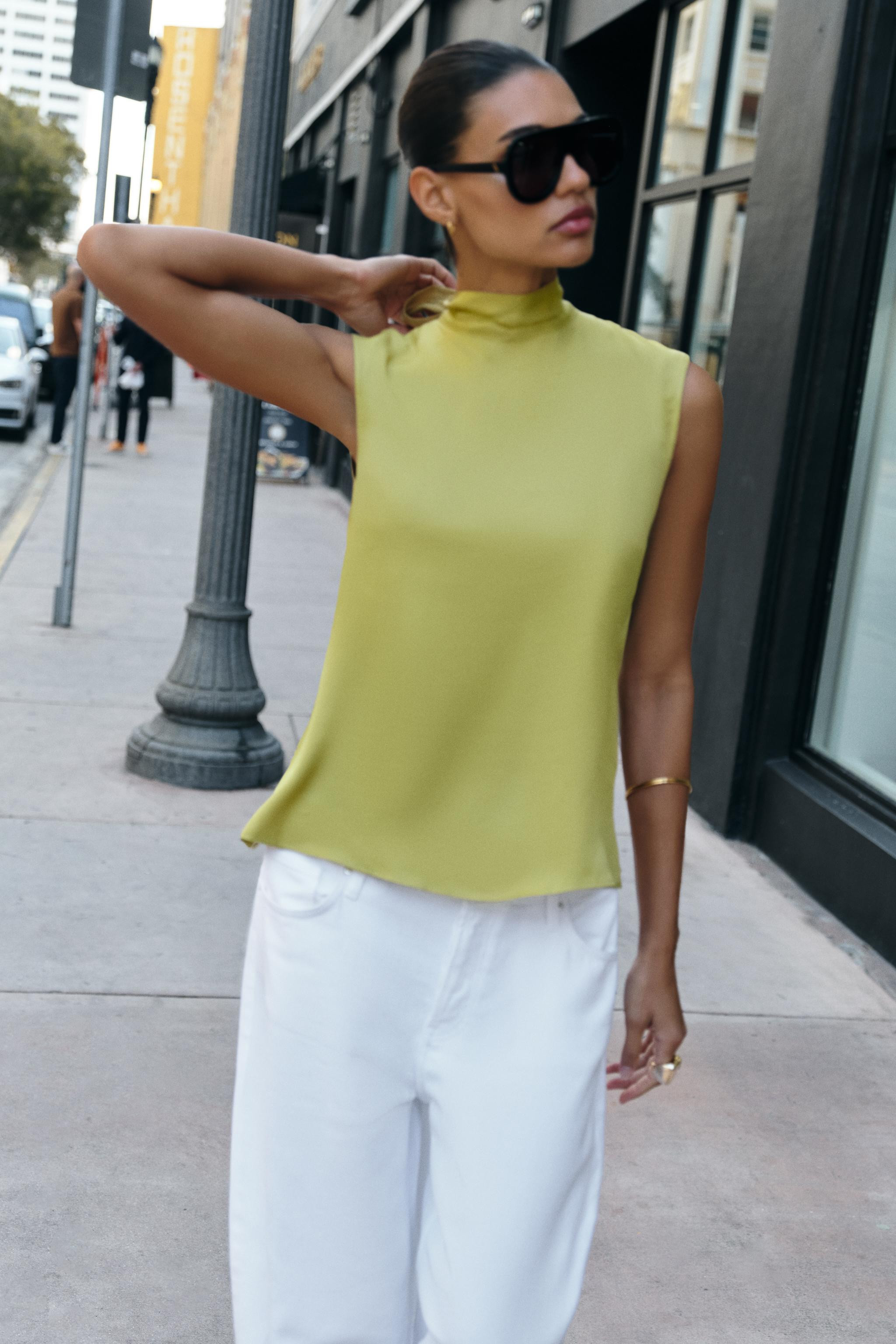 SATIN TIE TOP | Zara US