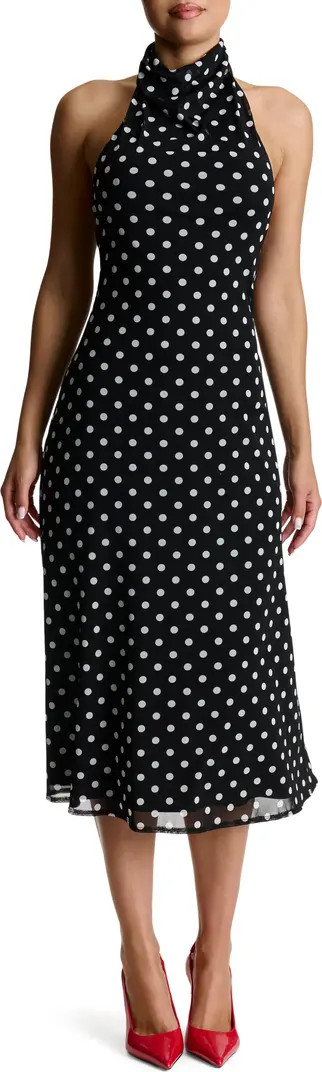 Polka Dot A-Line Halter Dress | Nordstrom