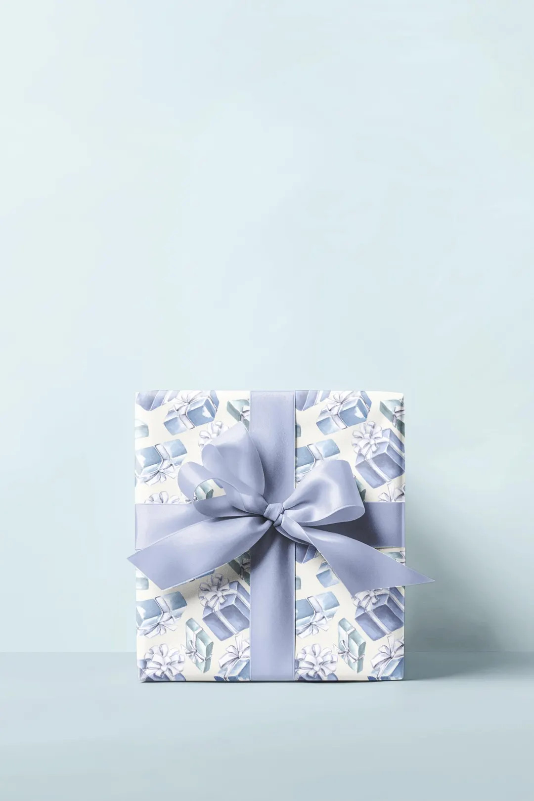 Presents Pattern Watercolor Wrapping Paper Blue Green Gift Wrap Roll, Christmas, Holiday Gift Wra... | Etsy (US)