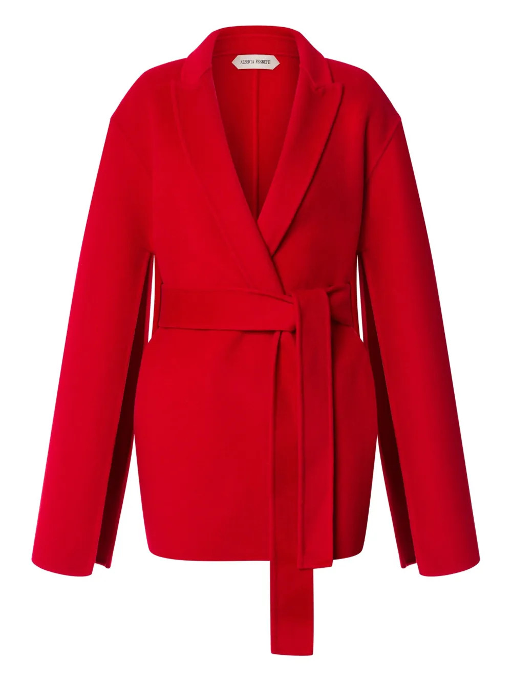 Alberta Ferretti double-breasted Belted Blazer | Red | FARFETCH | Farfetch Global