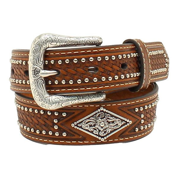 Kids' Ariat Diamond Shape Belt 26 Tan | Scheels