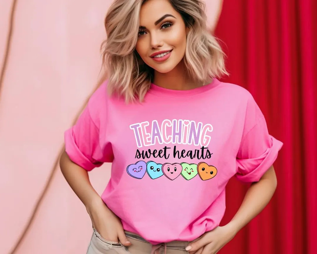 Teaching Sweet Hearts Sweatshirt Adorable Valentine's Day Gift for Teachers - Etsy | Etsy (US)