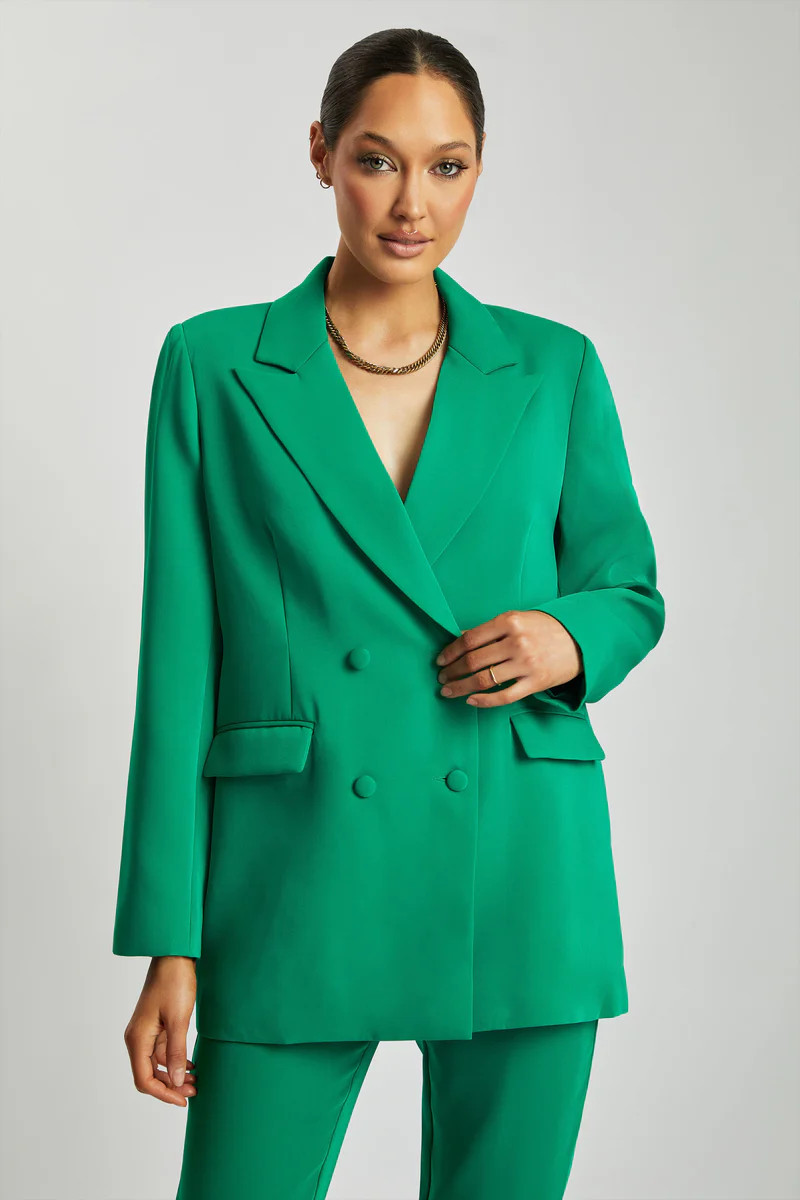 Madison Oversized Blazer - Bottle Green | MESHKI US