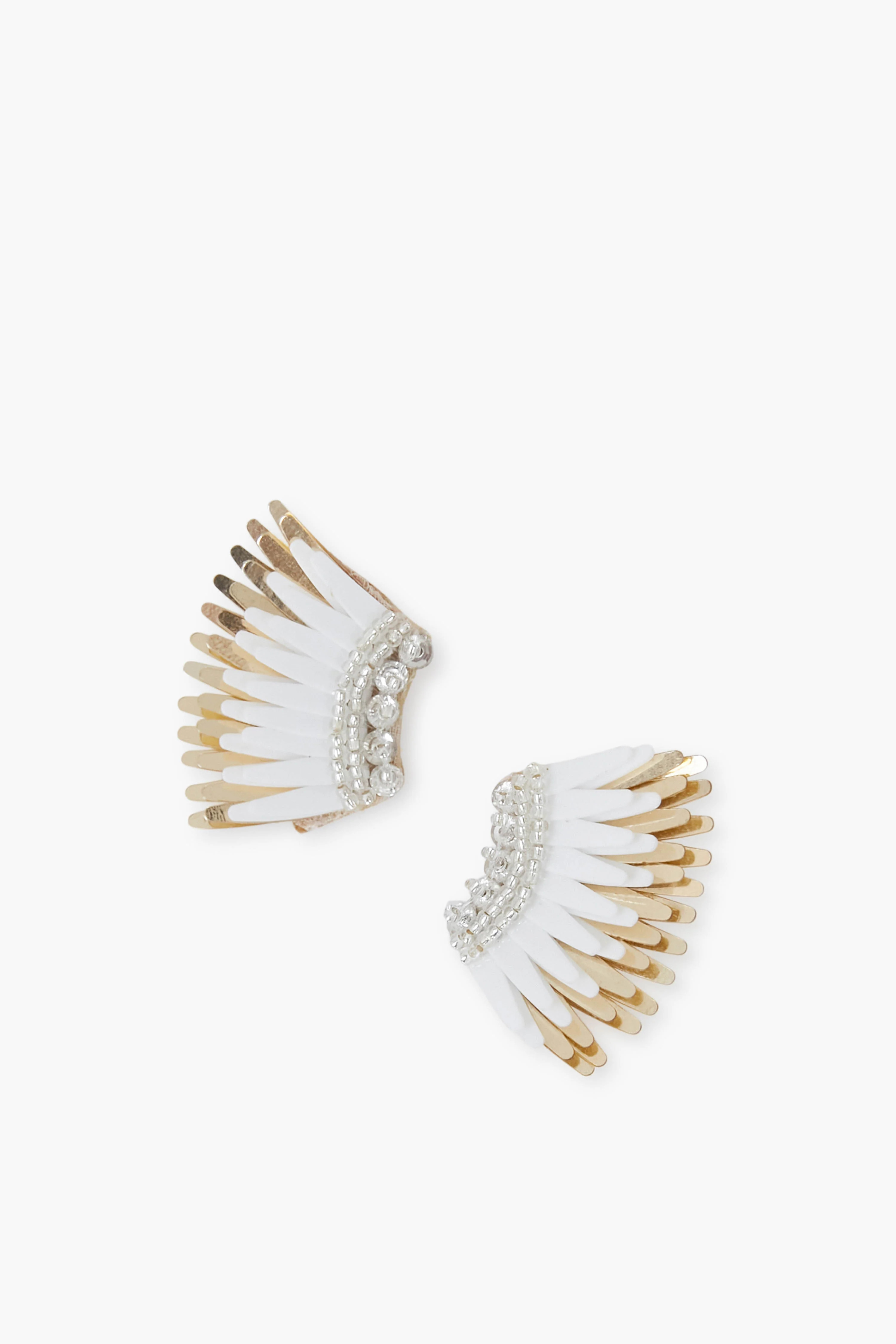 Exclusive White Micro Madeline Earrings | Tuckernuck (US)