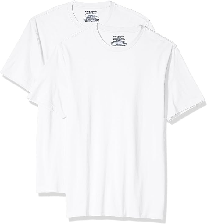 Amazon Essentials Men's 2-Pack Slim-Fit Short-Sleeve Crewneck T-Shirt | Amazon (US)