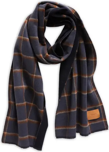 Vince Double Face Windowpane Check Wool & Cashmere Scarf | Nordstromrack | Nordstrom Rack