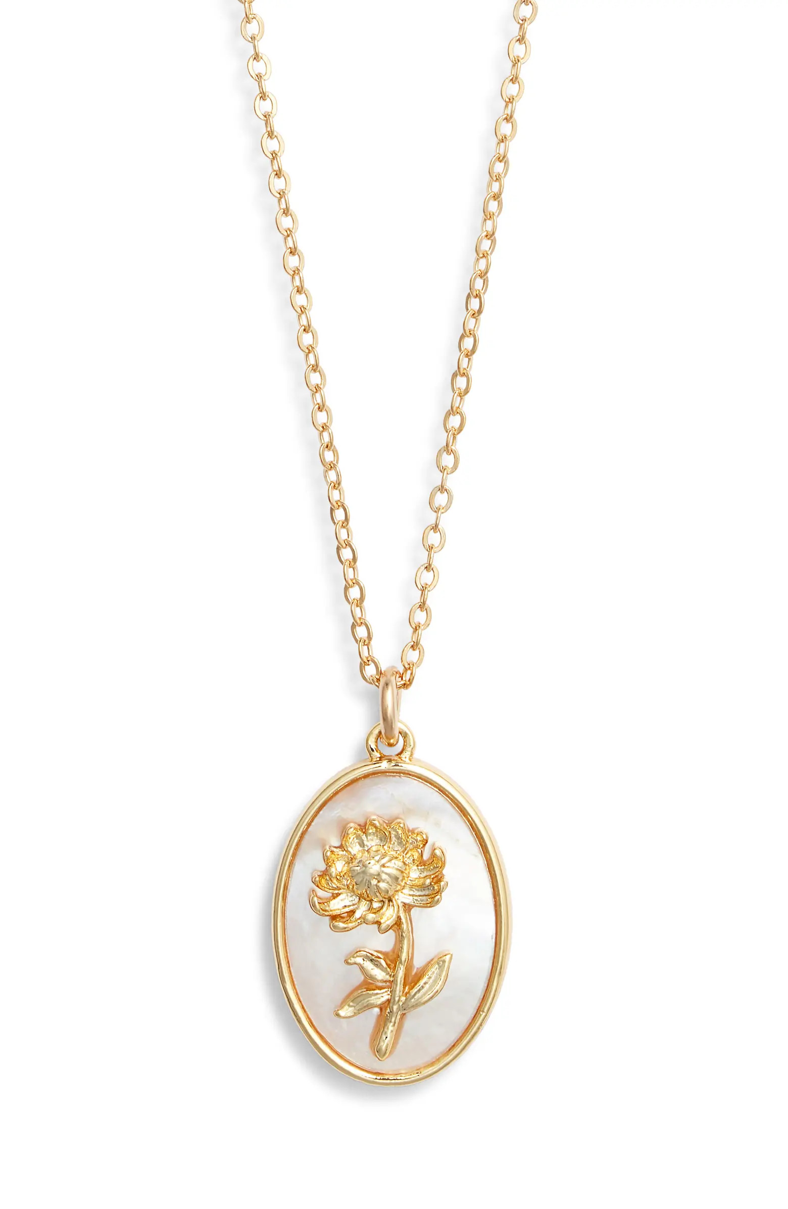 Katrina Birth Flower Pendant Necklace | Nordstrom