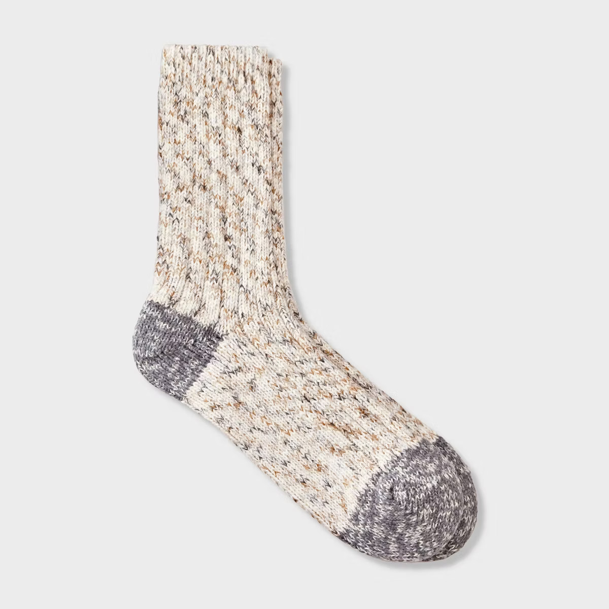 Women's Space Dye Ribbed Super Soft Crew Boot Socks - Auden™ Ivory 4-10 | Target