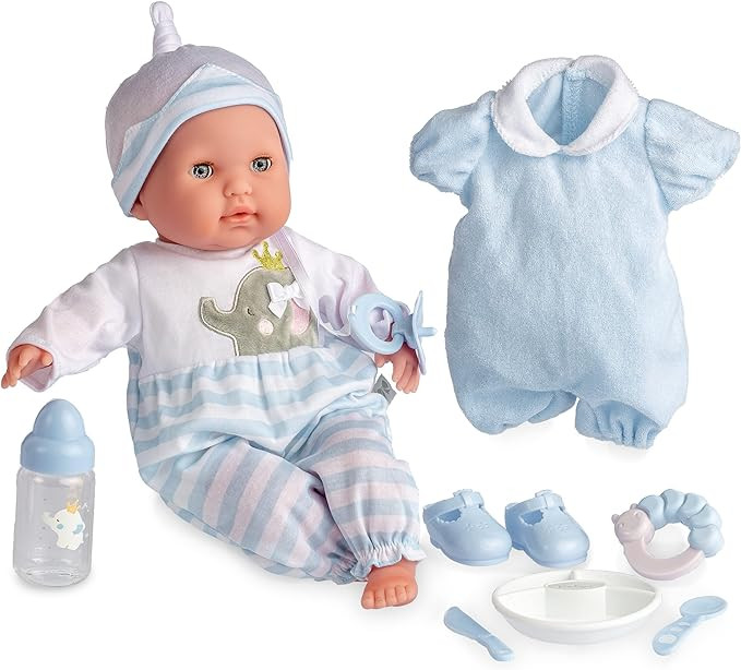 15" Realistic Soft Body Baby Doll with Open/Close Eyes | JC Toys - Berenguer Boutique | 10 Piece ... | Amazon (US)