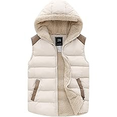 ZSHOW Women's Outerwear Vest Casual Thicken Qulited Winter Puffer Vest Hooded Warm Fleece Jacket | Amazon (US)