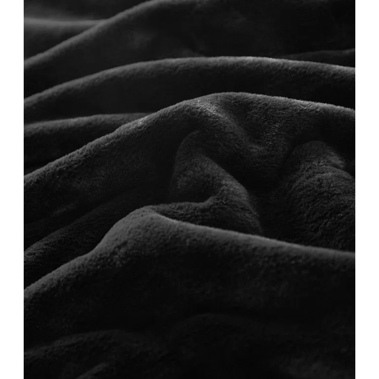 Cozy Haven Faux Fur Throw Blanket for Adults, Black, 50" x 72" | Walmart (US)