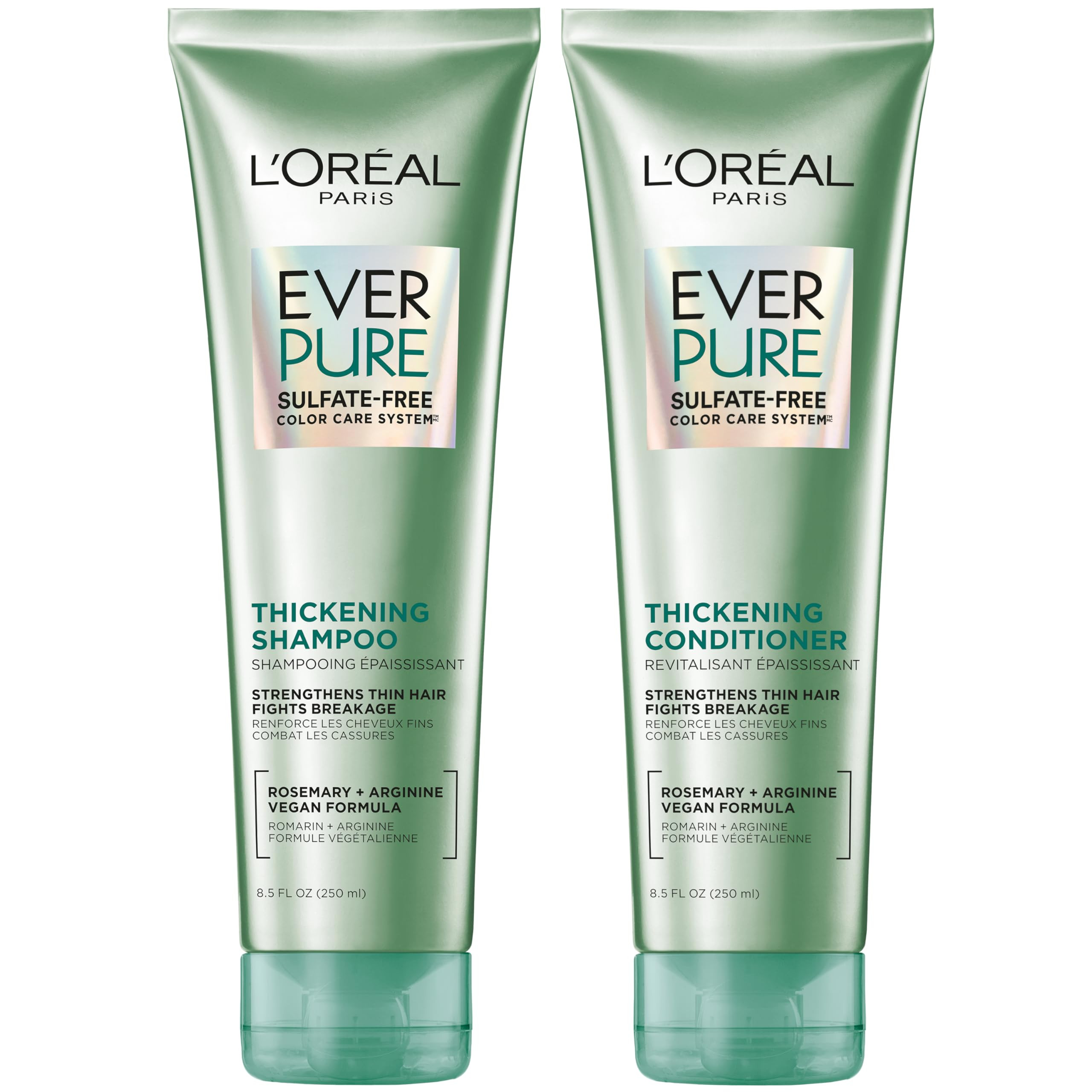 L'Oreal Paris Thickening Sulfate Free Shampoo and Conditioner, Thickens + Strengthens Thin, Fragi... | Amazon (US)