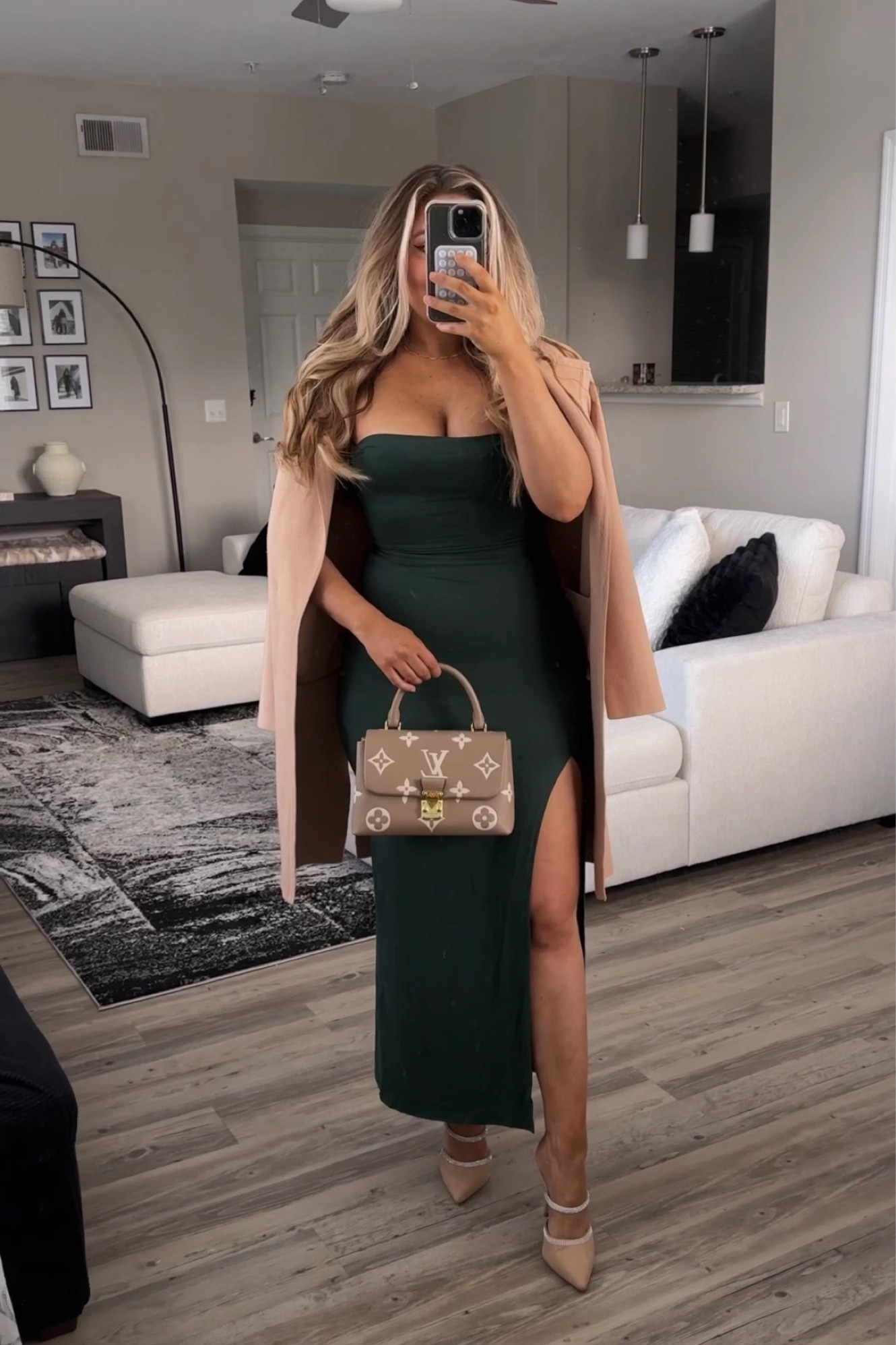 Amazon fall wedding or holiday dress under $34!
Wearing a large in the dress and coat! 

#weddingguest
#holidaydress

#LTKmidsize #LTKstyletip #LTKfindsunder50