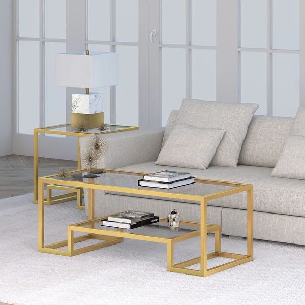 Athena Glam Handcrafted Geometric Coffee Table - On Sale - Overstock - 22512040 | Bed Bath & Beyond