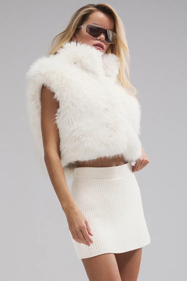 Opulent Faux Fur Cropped Vest | Alo Yoga (US)