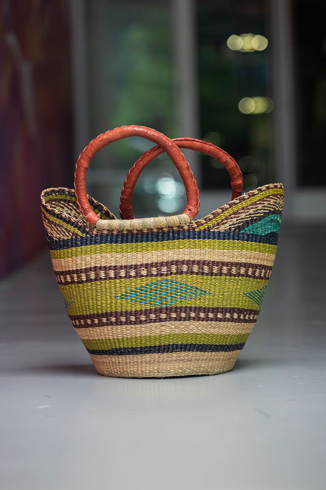 African basket - Large oval basket with 2 handles - Bolga basket -fairly traded basket- Farmers m... | Etsy (US)