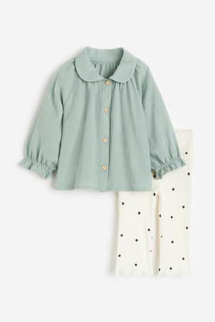2-piece blouse and leggings set | H&M (UK, MY, IN, SG, PH, TW, HK)