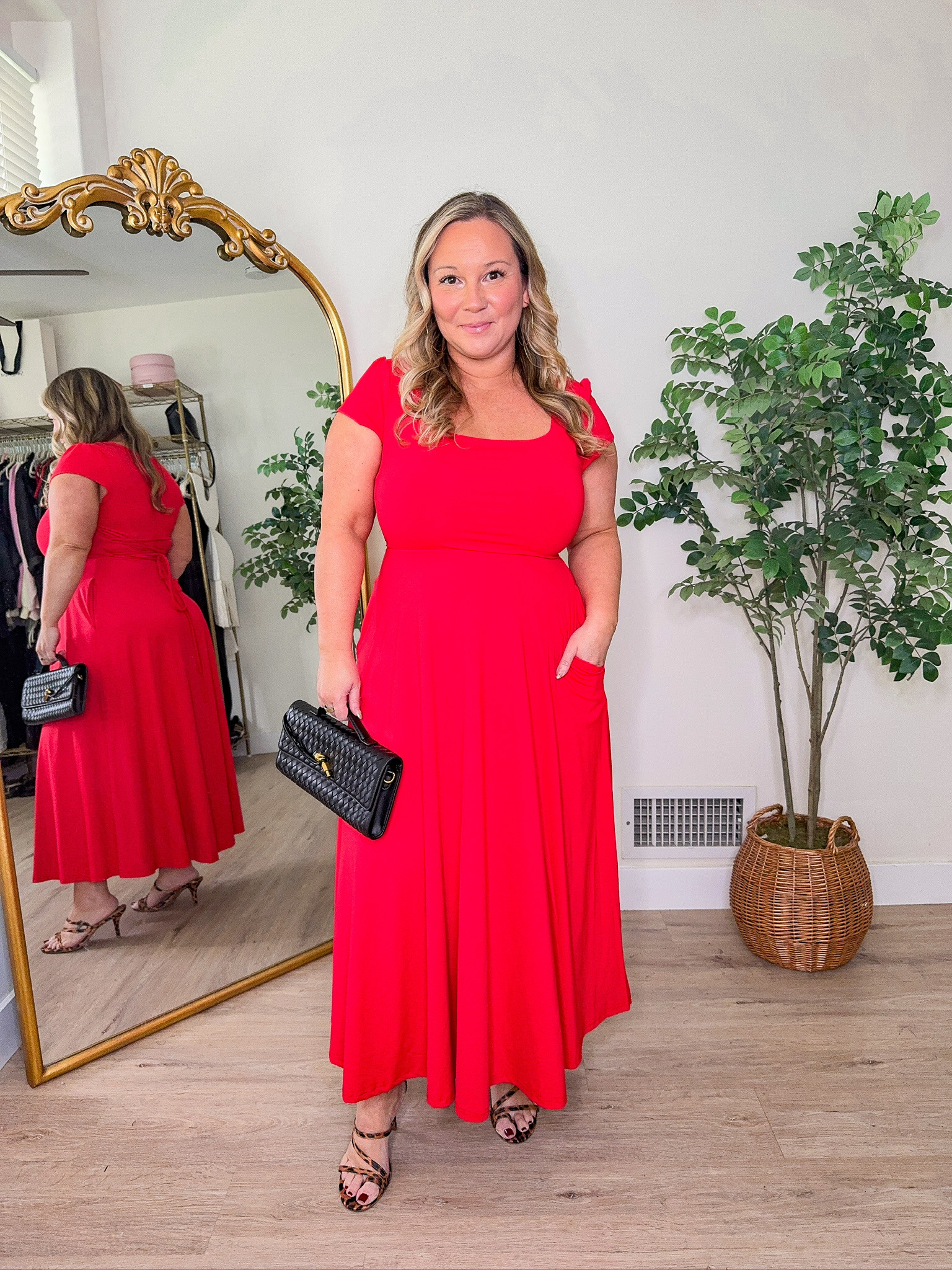 Been loving this Amazon dress recently❤️
 
Wearing a size Large!



Summer outfits, maxi dress, red, cap sleeve, mid size, petite, shelli enright stylenright 

 #LTKootd #LTKSeasonal #LTKMidsize