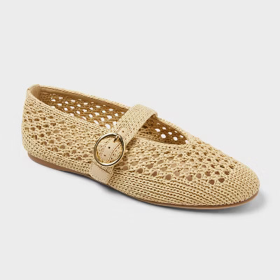 Women's Sia Knit Woven Mary Jane Flats - Universal Thread™ | Target