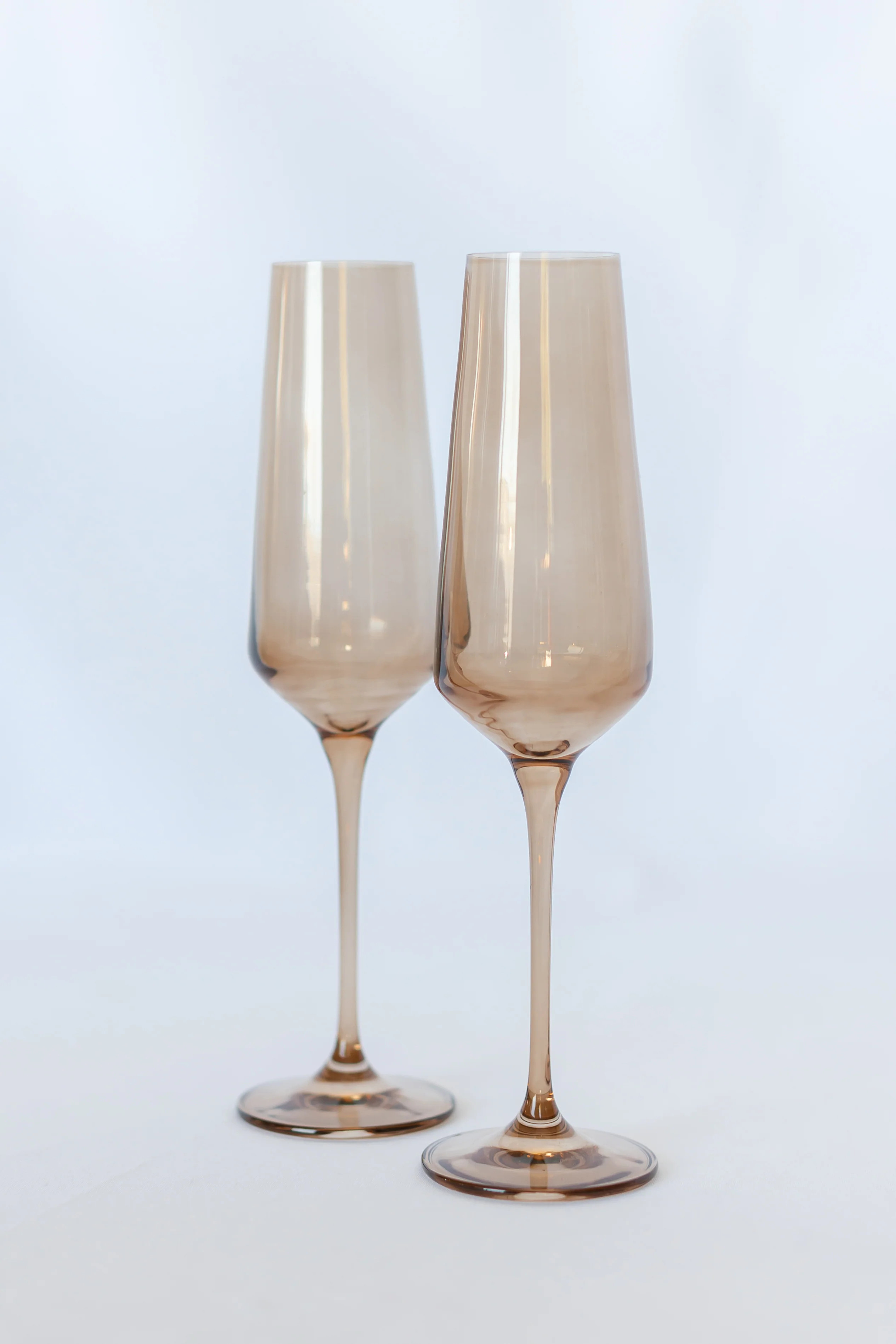 Estelle Colored Champagne Flute - Set of 2 {Mocha Mousse (Our Amber Sm | Estelle Colored Glass
