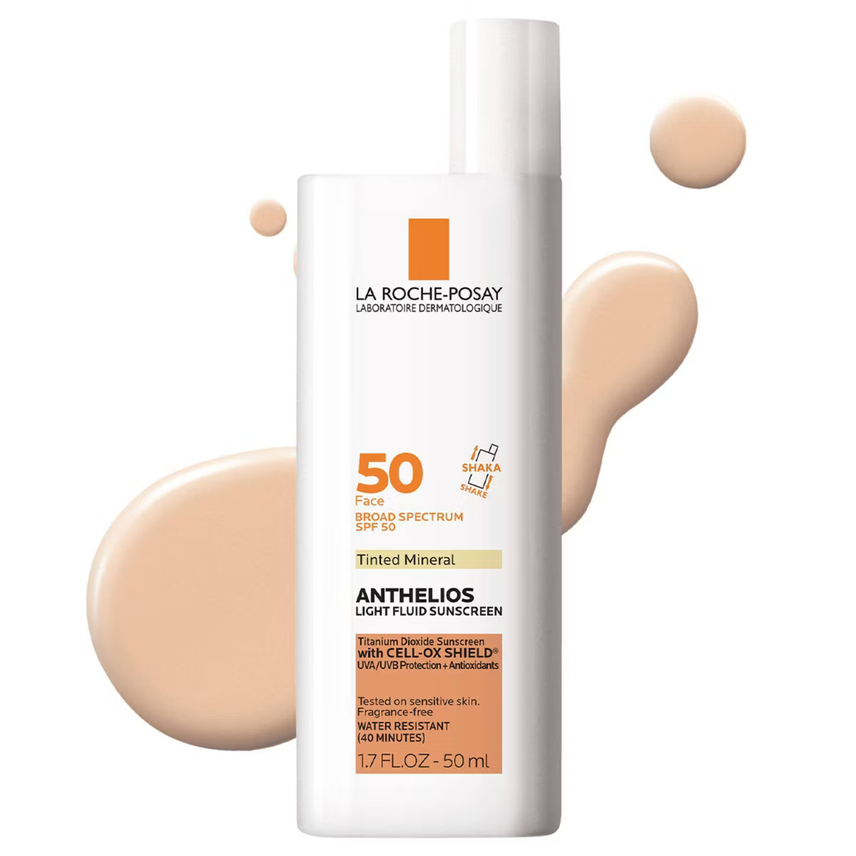 La Roche Posay Anthelios Tinted Face Sunscreen SPF 50, Ultra-Light Fluid Mineral Face Sunscreen w... | Target